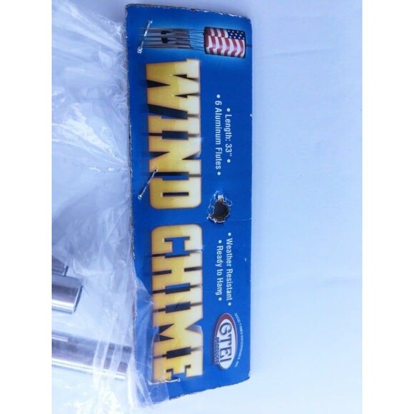 Kansas State Wildcats 33" Wind Chime Silver Metal Plate 6 Tubes NEW - Picture 6 of 7